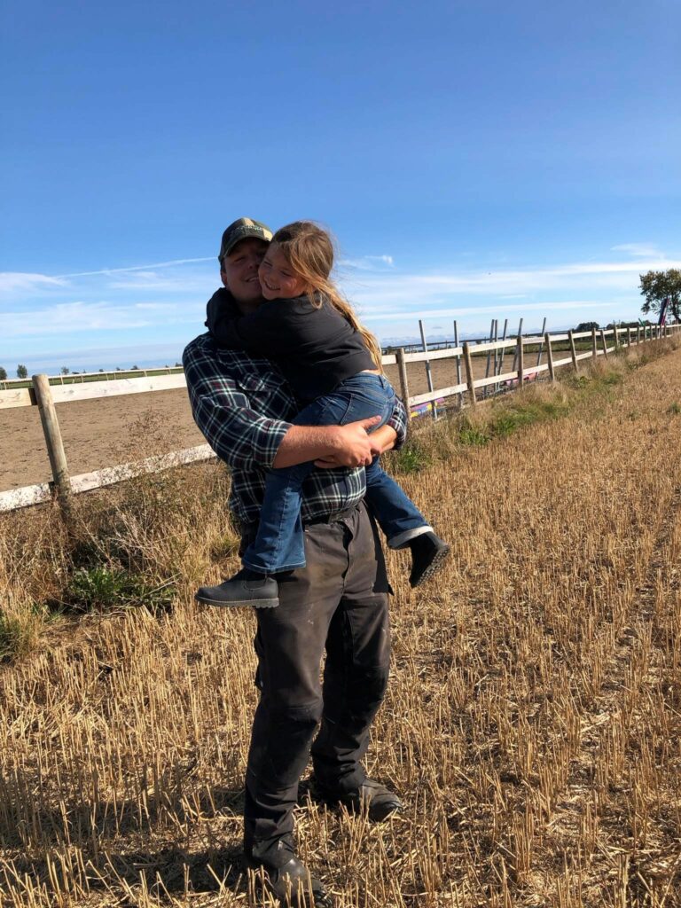 Father and dotter standing Borrby nr1